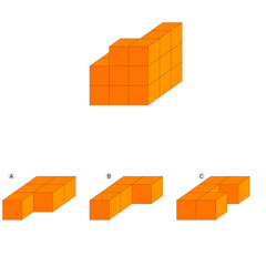 Find the Missing Piece. Shape completion questions, Find next shape