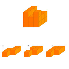Find the Missing Piece. Shape completion questions, Find next shape