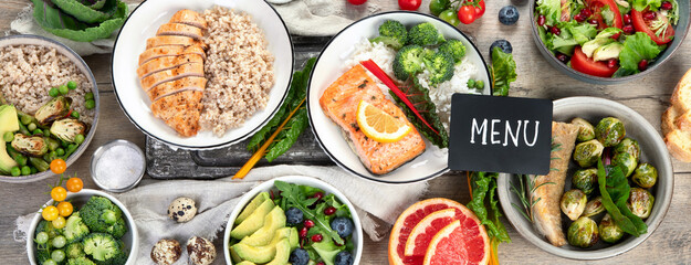 Healthy food  dishes