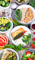 Healthy food  dishes