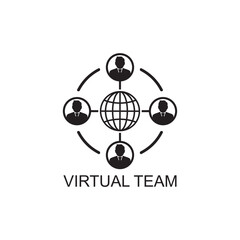 virtual team icon , business icon