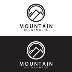 Mountain icon Logo Template Vector illustration design