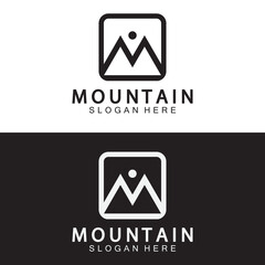 Mountain icon Logo Template Vector illustration design