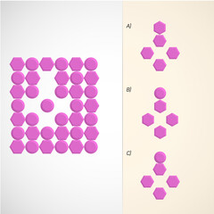 Find the Missing Piece. Shape completion questions, Find next shape