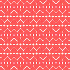 Seamless patterns in a red heart pattern for backgrounds and textures.