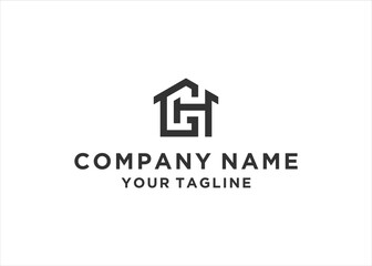 gh home logo icon design vector