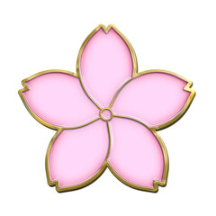 Fototapeta premium sakura cherry blossom enamel pin ornament