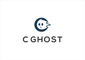 Obraz premium c ghost logo design vector