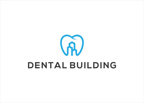 dental building logo design vector illustration