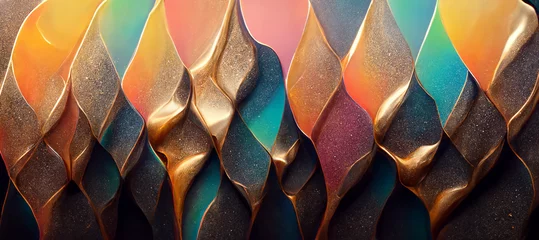 Fotobehang Vibrant bronze colors abstract wallpaper design © roeum
