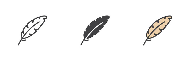 Feather, write different style icon set