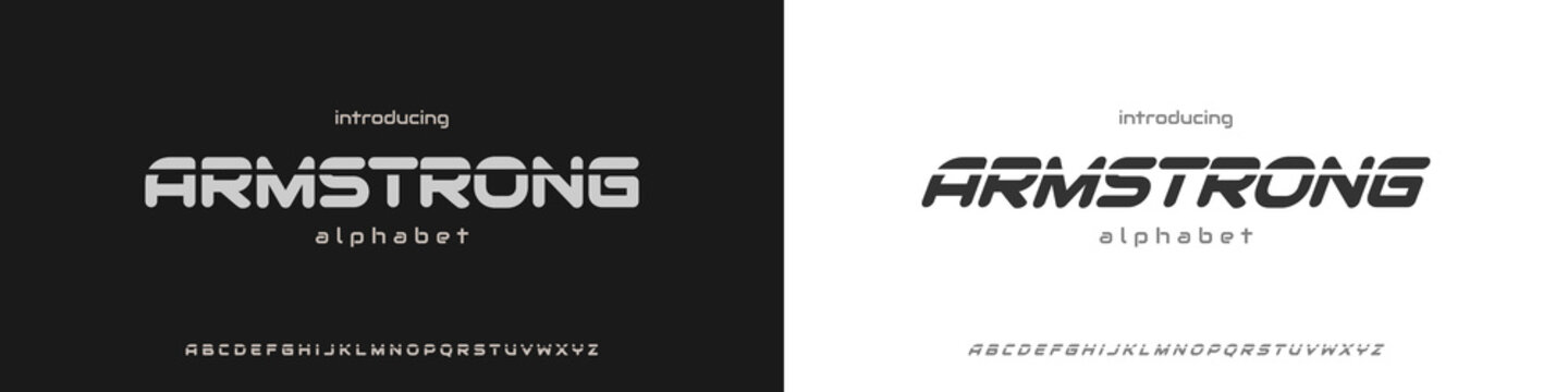 Modern Bold Font. Sans Serif Font. Regular Italic Uppercase Typography urban style alphabet fonts for fashion, sport, racing, technology, digital, movie, logo design, vector illustration