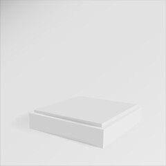 Pedestal for display. Platform for design. Realistic 3D empty podium