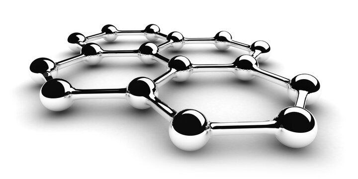 Graphen-Netz-Symbol: designed aus Metall