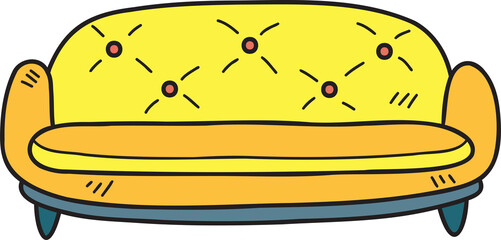 Hand Drawn Sofa or couch illustration