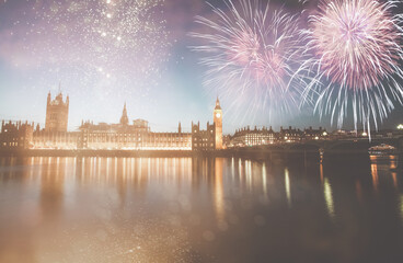 Fototapeta na wymiar New Year in UK