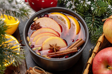 Hot mulled wine