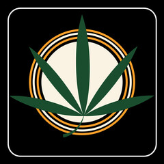 the logo of weed in black