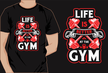 Gym workout fitness hard working vector t shirt