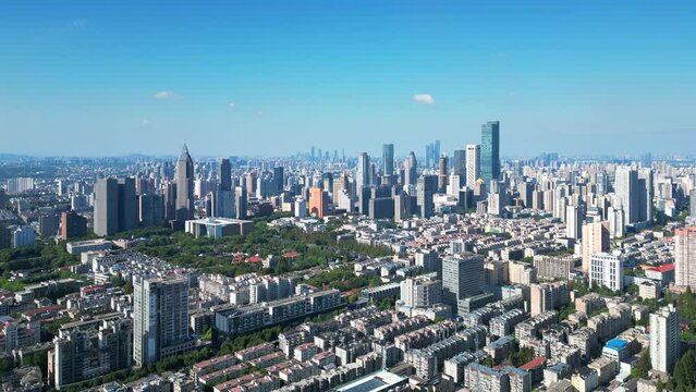 Scenery of Xinjiekou CBD in Nanjing, Jiangsu Province, China