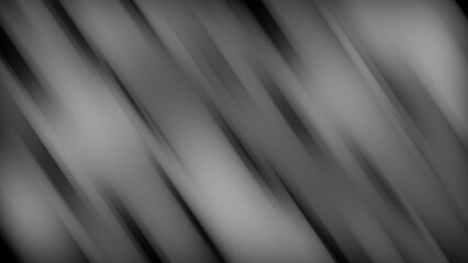 Obraz premium Twisted vibrant gradient blurred of dark gray and black colors with smooth movement of the gradient in the frame with copy space. Abstract sideways wide lines concept