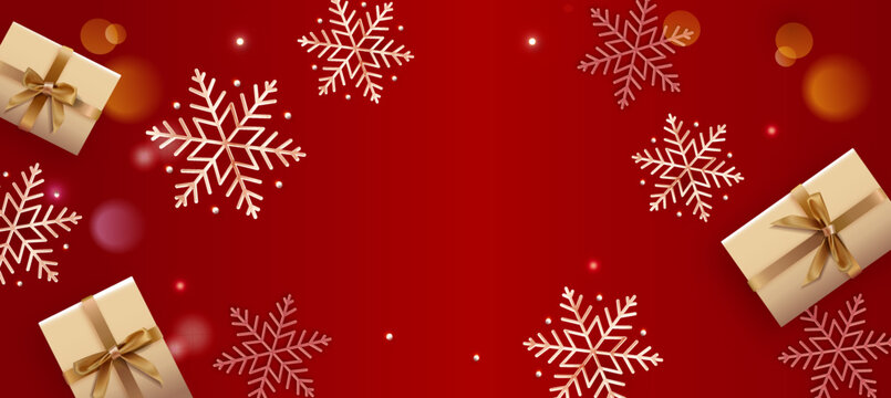 クリスマスと新年の背景とクリスマス要素。ベクターイラスト
Christmas and New Year, Christmas elements with snowflakes, presents, lights, merry Christmas background. Vector illustration