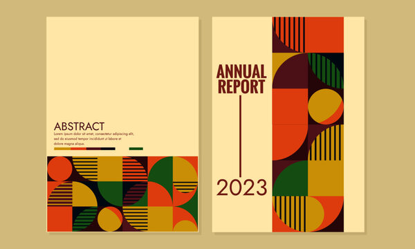 retro Bauhaus poster design. Abstract modern cover templates geometric swiss pattern circle square lines. for book covers, annual reports, journals, catalogs