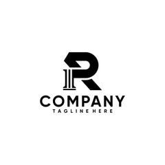 letter r logo design - obrazy, fototapety, plakaty