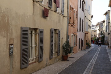 Rue typique,  ville de Cassis, département des Bouches du Rhône, France
