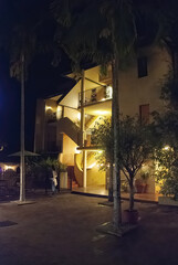 Fototapeta na wymiar House at night in Port Douglas, Queensland