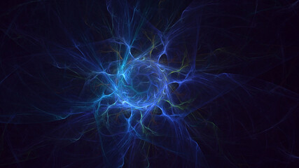 3D rendering abstract round light background