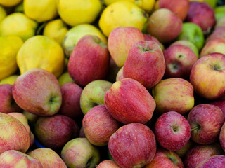 fresh apples at the market