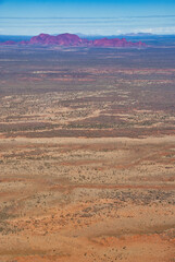 Amazing aerial view of Australian Outback, view from the airplane