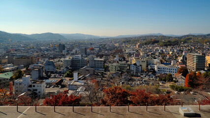 津山城からの西側の眺め（晩秋）1