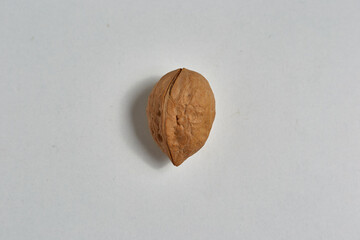 walnut on a white background, a very healthy and delicious product