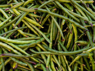 fresh peas in the market