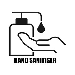 Hand Sanitiser, icon and logo vector