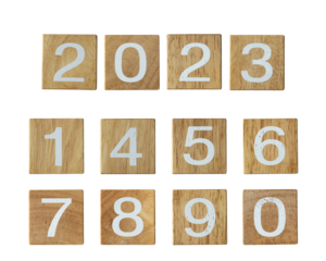wooden number blocks