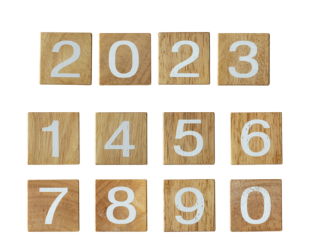 wooden number blocks