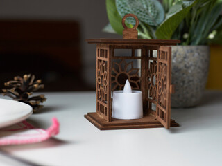 Japanese flashlight or Chinese candle holder decorative to give a romantic mood