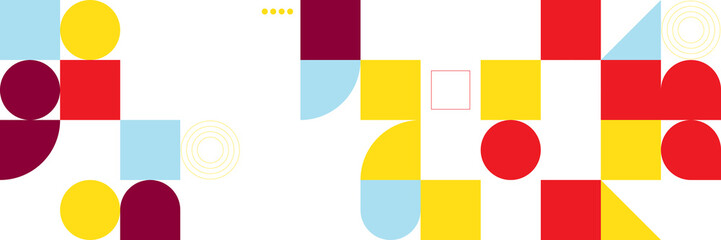 Abstract geometric pattern design in retro style. Vector illustration.