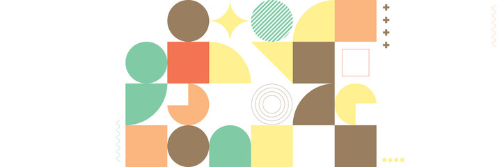 Abstract geometric pattern design in retro style. Vector illustration.