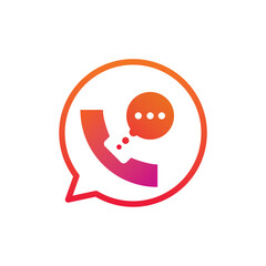 call bubble icon design vector template