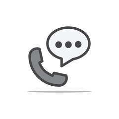 call bubble icon design vector template