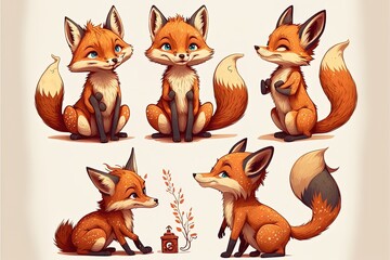 Collection Of Cute Little Foxes