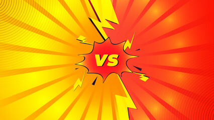 Facts vs myths versus battle background with lightning bolt. Concept of thorough fact-checking or easy compare evidence.. Vector illustration
