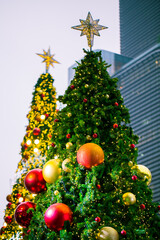 Obraz premium Vintage tone of christmas background for decoration. Xmas or New Year 2022 backdrop photo.