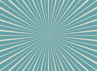 Sunlight rays shine background. powder blue and beige color burst background.