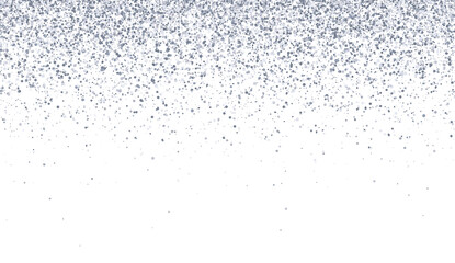 Silver glitter particles isolated