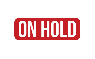 On Hold Rubber Stamp Seal Vector